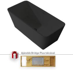 Wellis Carib Matt Black öntöttmárvány szabadon álló kád (WK00183)