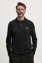Lacoste pamut hosszúujjú L1312 031 fekete, sima - fekete L