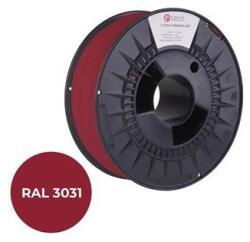 C-TECH Nyomdafüzér (filament) C-TECH PREMIUM LINE, PLA, keleti piros, RAL3031, 1, 75 mm, 1 kg 3DF-P-PLA1.75-3031