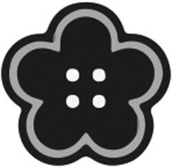 CreArt Sziluett Dombor Formalyukasztó 25x31 mm Virág Formájú Gomb Minta (FHBB0181)