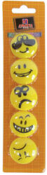 OfficeArt Táblamágnes 3, 5 cm Smile Minta Sárga 5 Darab/Csomag (SFFX0019)