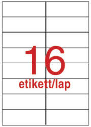 OfficeArt Univerzális Etikett 105x37 mm 16 Címke/Lap 100 ív/Csomag (HBAX0054)
