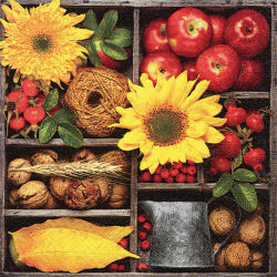 Ti-Flair Szalvéta 33x33 cm 3 Rétegű 20 lap/Csomag Autumn Composition 342020 Nyár (342020)