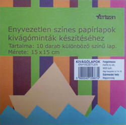 SchoolArt Enyvezetlen Színes Lapok Kivágó Mintához 15x15 cm 10 Darab/Csomag (713035034)