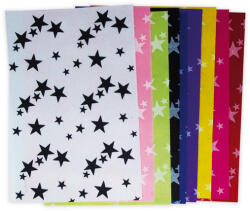 CreArt Barkácsfilc kb. 21x30 cm Karácsonyi Csillag Mintás 10 szín/Csomag (FEBD0082)
