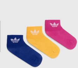 adidas Originals gyerek zokni KIDS ANKLE SOCK 3 pár sárga, IY6696 - sárga 31/33