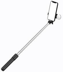 MG Telescopic Bluetooth szelfie bot LED lámpval 0.71m, fekete