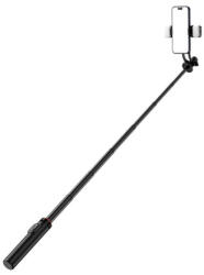MG Telescopic Bluetooth szelfie bot LED lámpval 1.3m, fekete