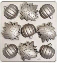 Decora Forma Copt Toamna 9 Cavitati O 8 x H 3.5 cm, Aluminiu Antiaderent (80125)