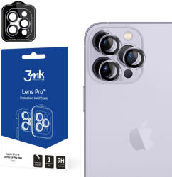 3mk Protection Lens Protection Pro iPhone 14 Pro/14 Pro Max kamera objektív védelem rögzítőkerettel 1db, lila