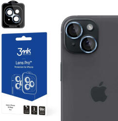 3mk Protection Lens Protection Pro iPhone 15 Plus 6.1" kamera védőfólia rögzítőkerettel 1db, kék