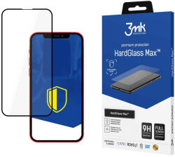 3mk Protection HardGlass Max iPhone 13, teljes képernyős ujjlenyomamentes edzett üvegfólia, fekete