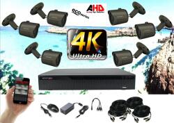Monitorrs Security - 4k AHD kamerarendszer 6 kamerával 8 Mpix GT - 6036K6