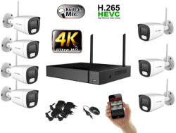Monitorrs Security - Wifi IP 4K kamerarendszer 7 kamerával 8 Mpix. - 6125k7