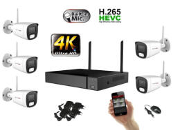 Monitorrs Security - Wifi IP 4K kamerarendszer 5 kamerával 8 Mpix. - 6125k5