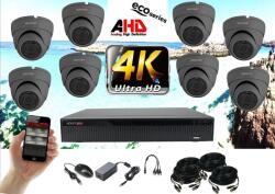 Monitorrs Security - 4k AHD kamerarendszer 8 kamerával 8 Mpix GD - 6038K8