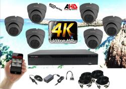 Monitorrs Security - 4k AHD kamerarendszer 6 kamerával 8 Mpix GD - 6038K6