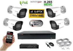  MS - IP kamerarendszer 4 kamerával switchel 4 Mpix - 6024K4B