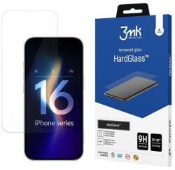3mk Protection HardGlass iPhone 16 Pro teljes képernyős ujjlenyomamentes edzett üvegfólia, fekete