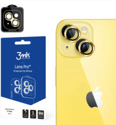 3mk Protection Lens Protection Pro iPhone 14 Plus 6.7" kamera védőfólia rögzítőkerettel 1db, sárga