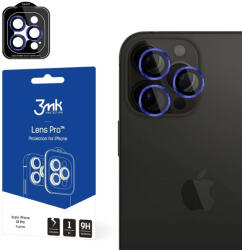 3mk Protection Lens Protection Pro iPhone 15 Pro 6.1" kamera védőfólia rögzítőkerettel 1db, kék