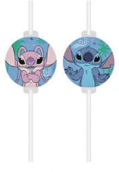  Disney Lilo és Stitch, A csillagkutya Angel papír szívószál, 4 db-os szett FSC (PNN96919)