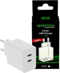 PATONA Premium GaN PD35W Adapter 2xUSB-C PD3.0 QC3.0 (2645) (PATONA_PD35W_2USBC)