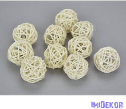 Vessző gömb 4 cm 10db/cs - Krém