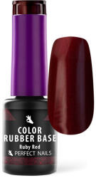 Perfect Nails Color Rubber Base Gel - Színezett Alapzselé 4ml - Ruby Red (PNZ205)