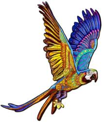 Woodbest Színpompás papagáj - különleges fa kirakó 222db /46cm x 29cm/