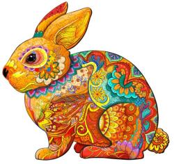 Woodbest Vidám nyúl - különleges fa kirakó 230db /33cm x 31cm/