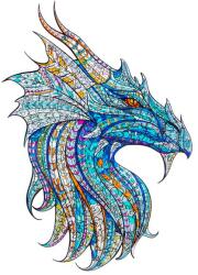 Woodbest Harcos sárkány - különleges fa kirakó 180db /35cm x 25cm/