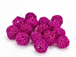  Vessző gömb magenta 3cm 15db/csomag - csinaldmagadshop