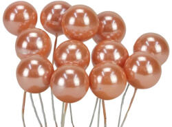  Barack gyöngyház bogyó nagy 12db/csomag