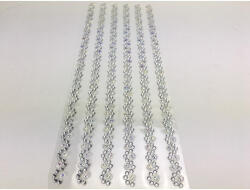  Öntapadós flitterfüzér ezüst 6db/levél - csinaldmagadshop