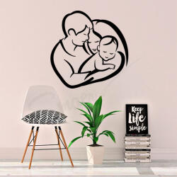 SMAER Sticker silueta familiei - Sticker de perete familia - M_rime: 50cm*50cm