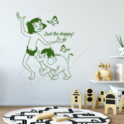 SMAER Sticker Mogli - Sticker perete pentru copii - be happy - M_rime: 90cm*75cm