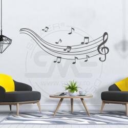 SMAER Sticker Perete Note Muzicale - Sticker Decorativ Autoadeziv - M_rime: 60cm*25cm