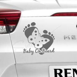 SMAER Sticker auto Picioruse - Baby on board personalizat 4 - M_rime: 15cm*15cm