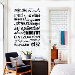 SMAER Sticker Perete Text - Sticker in Limba Maghiara - Mindig Remelj - M_rime: 90cm*60cm