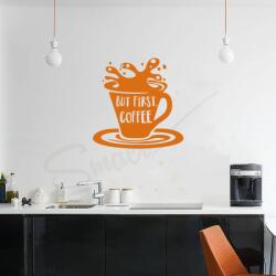 SMAER Sticker Ceasca de cafea - Sticker de perete But first coffee - M_rime: 50cm*50cm