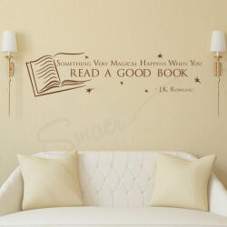 SMAER Sticker citat Carte - Sticker de perete Read a good book - M_rime: 60cm*15cm