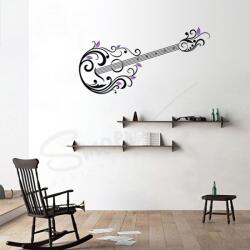 SMAER Sticker Chitara - Sticker de perete instrument muzical 2 - M_rime: 145cm*60cm