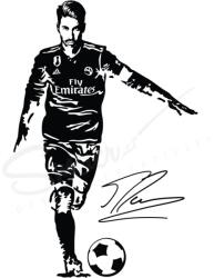 SMAER Sticker Sergio Ramos - Sticker de perete silueta fotbalist - M_rime: 120cm*80cm