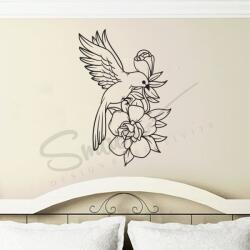 SMAER Sticker Decorativ Pasare - Sticker de perete Floral - Autocolant Perete - M_rime: 120cm*80cm