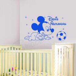 SMAER Sticker Perete Personalizat - Mickey Mouse - Autocolant Copii cu nume - M_rime: 60cm*100cm