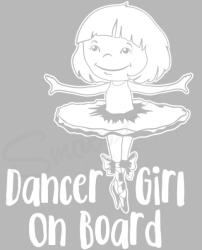 SMAER Sticker auto Balerina - Sticker fetita baby on board cu nume - M_rime: 15cm*20cm