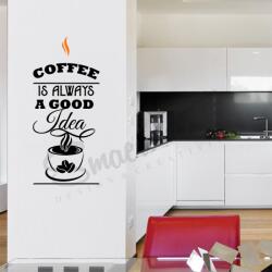 SMAER Sticker Perete Cafea - Sticker citat Cafea - Coffee is a good idea - Sticker bucatarie - M_rime: 90cm*45cm