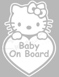 SMAER Sticker auto Pisicuta - Baby on board, sticker personalizat cu nume - M_rime: 15cm*10cm