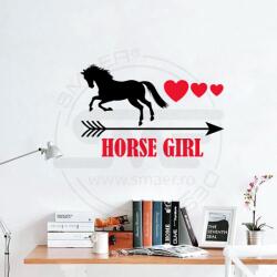 SMAER Sticker Decorativ Cal - Horse Girl - Sticker pentru Fete - M_rime: 90cm*60cm